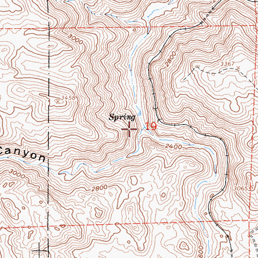 Topographic Map of Tule Canyon, CA