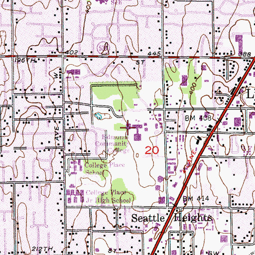 Topographic Map of Central Washington University, WA