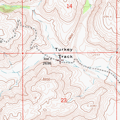 Topographic Map of Tule Canyon, CA