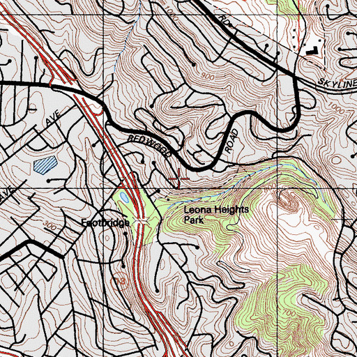 Topographic Map of Northern Light School, CA