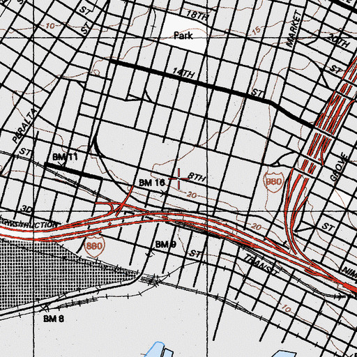 Topographic Map of Saint Vincent's Day Home School, CA