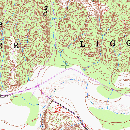 Topographic Map of Tule Canyon, CA