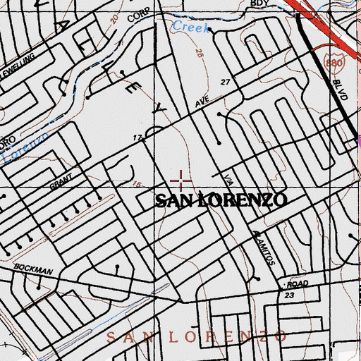 Topographic Map of Redwood Christian Junior Senior High School, CA