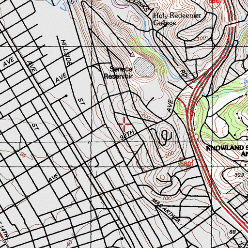 Topographic Map of Barack Obama Academy, CA