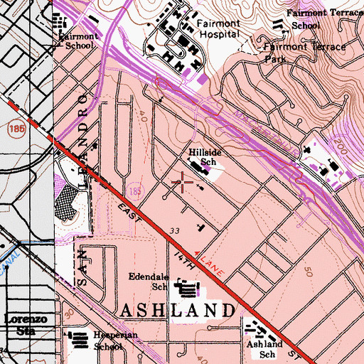 Topographic Map of International Bible Baptist Academy, CA
