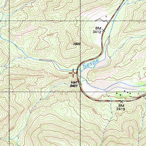 Topographic Map of Tule Creek, CA