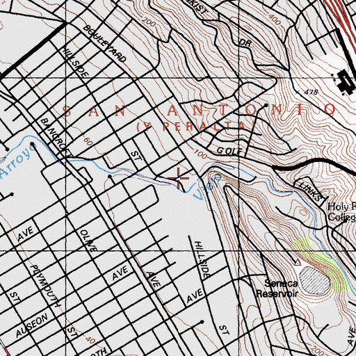 Topographic Map of Reems Academy of Technology and Art, CA