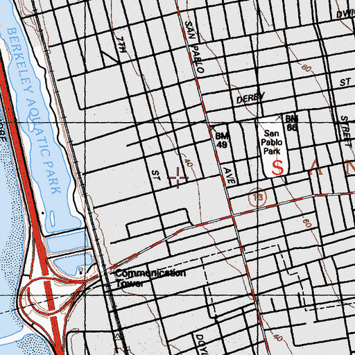 Topographic Map of Ecole Bilingue de Berkeley, CA