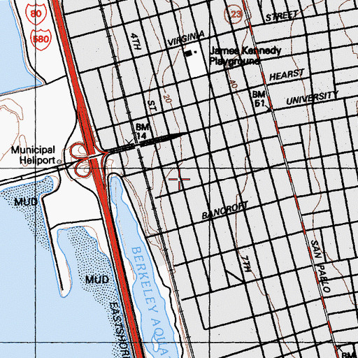 Topographic Map of Via Center, CA