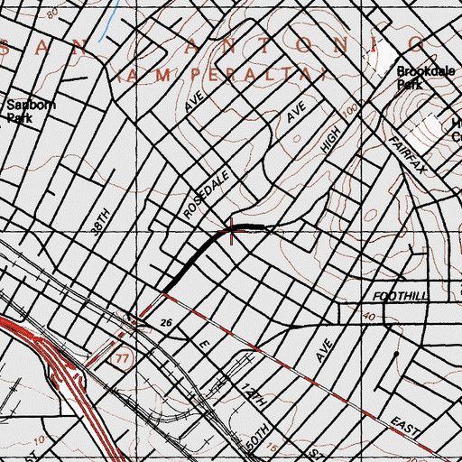 Topographic Map of Aspire Eres Academy, CA