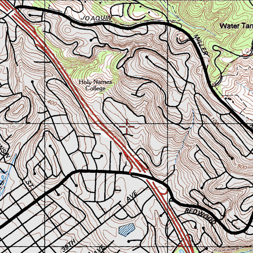 Topographic Map of Raskob Day School, CA