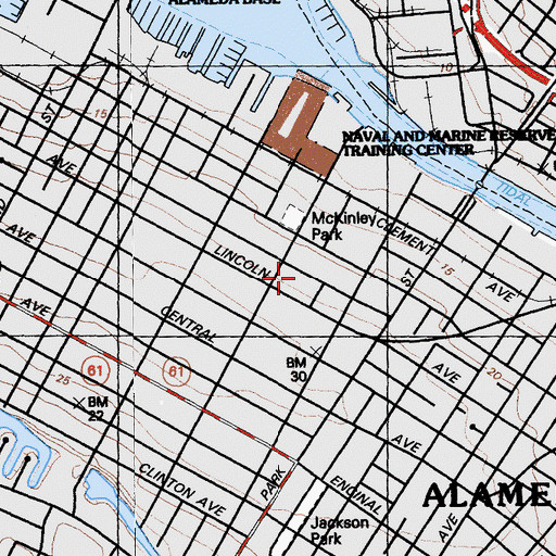 Topographic Map of Alameda Christian School, CA