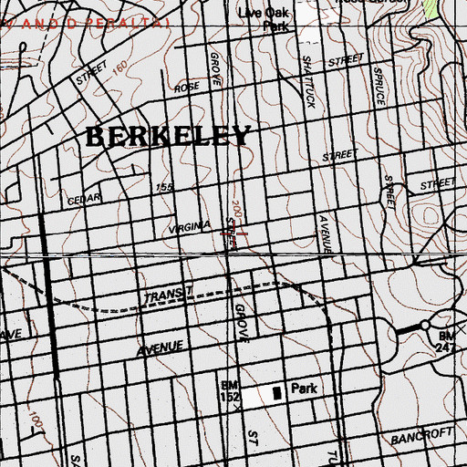 Topographic Map of Archway School, CA