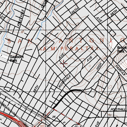 Topographic Map of Learning Without Limits School, CA