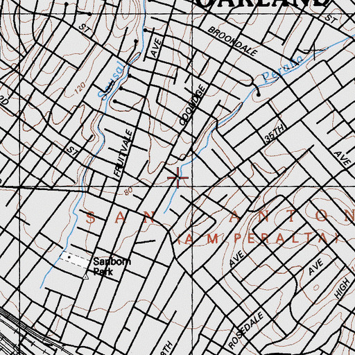 Topographic Map of Life Academy, CA