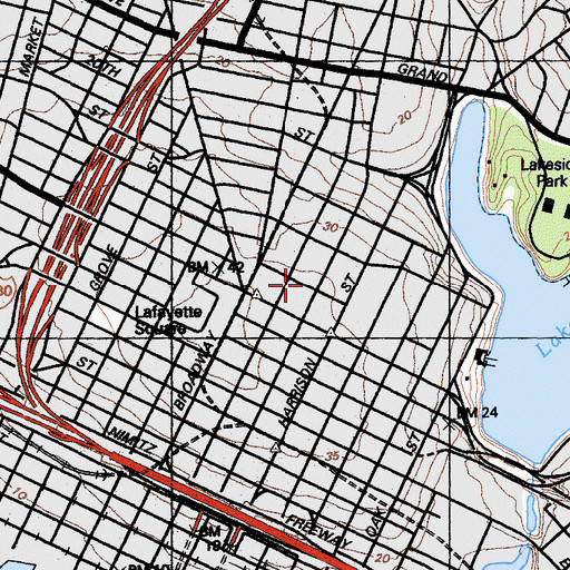 Topographic Map of Envision Academy of Arts and Technology, CA