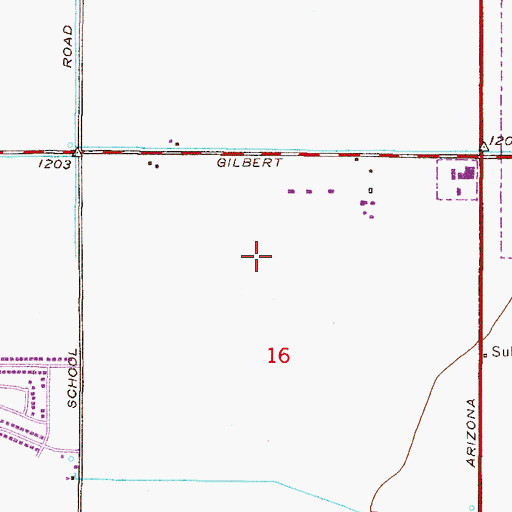 Topographic Map of San Carlos, AZ