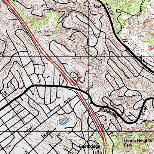 Topographic Map of Conservatory of Vocal and Instrumental Arts School, CA