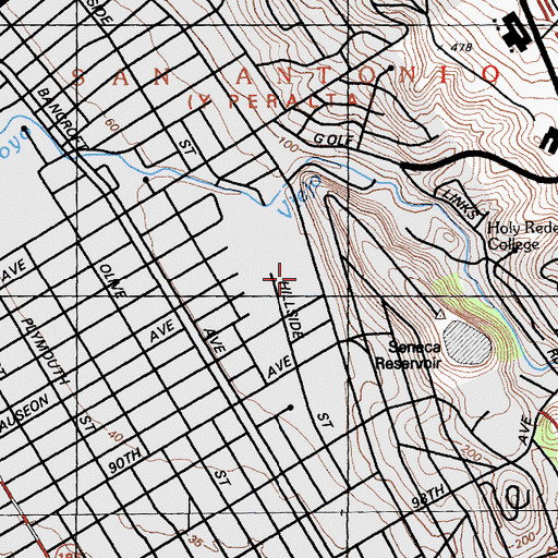 Topographic Map of Leadership Public Schools College Park School, CA