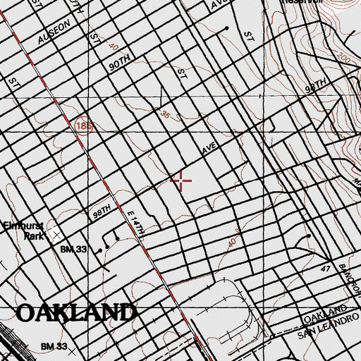 Topographic Map of Alliance Academy, CA