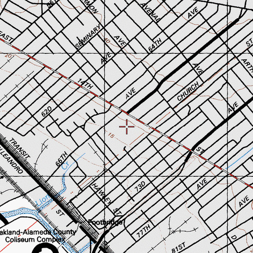 Topographic Map of Community United Elementary School, CA