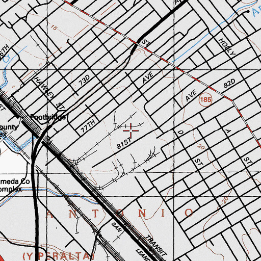 Topographic Map of EnCompass Academy Elementary School, CA