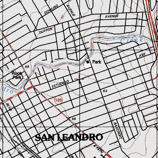 Topographic Map of Stars High School, CA