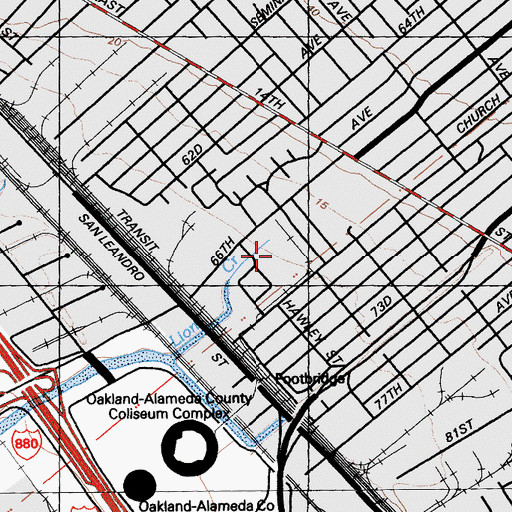 Topographic Map of Acts Christian Academy, CA