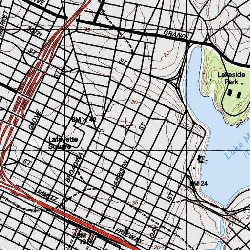 Topographic Map of Armstrong University, CA