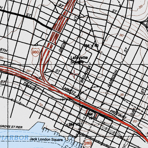 Topographic Map of Armstrong University, CA