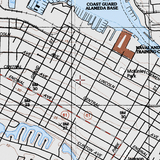 Topographic Map of Golden Gate Apple School, CA