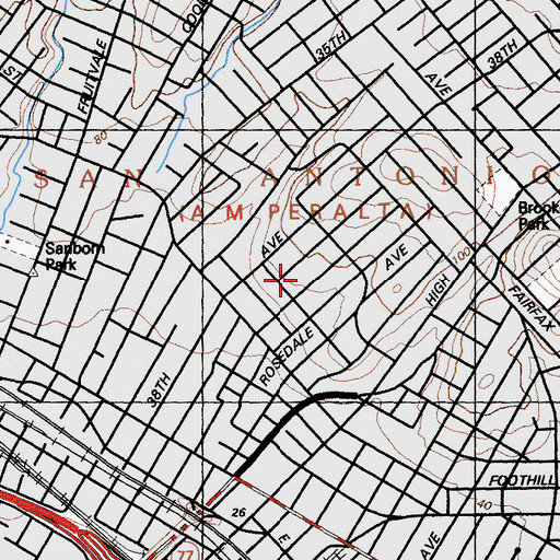 Topographic Map of Global Family Elementary School, CA