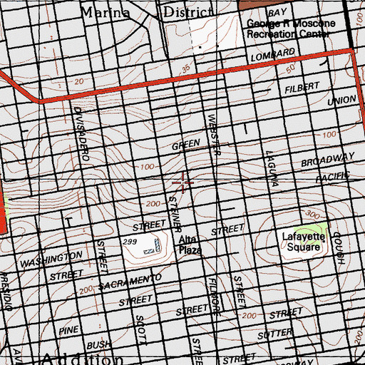 Topographic Map of Stuart Hall for Boys School, CA