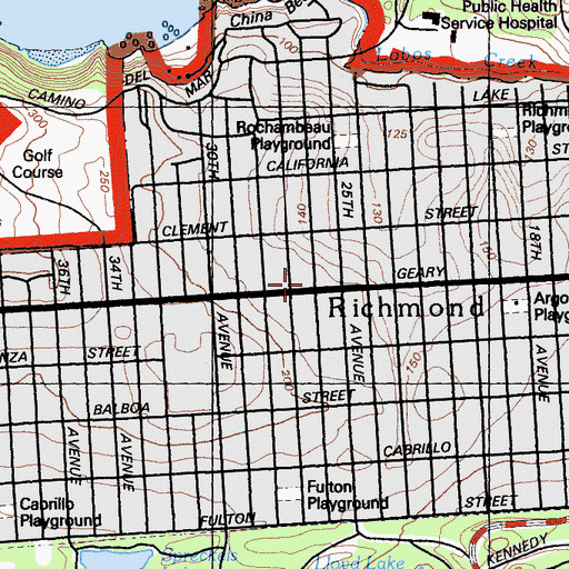 Topographic Map of Saint John of San Francisco Orthodox Academy, CA