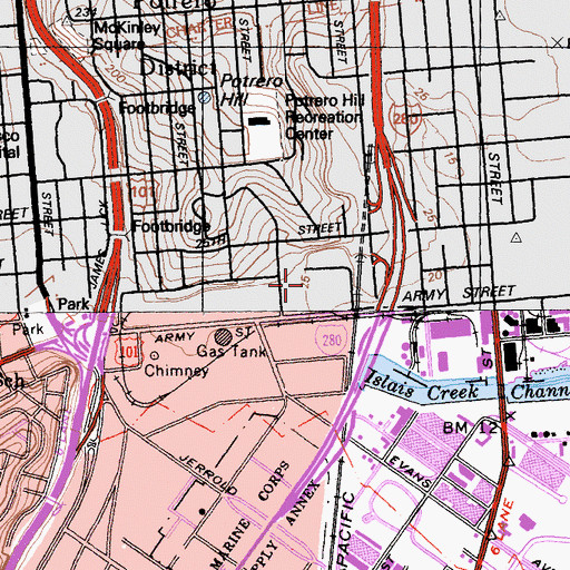 Topographic Map of Rise Institute, CA