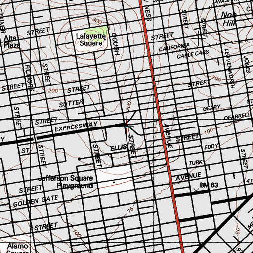 Topographic Map of Montessori House of Children, CA