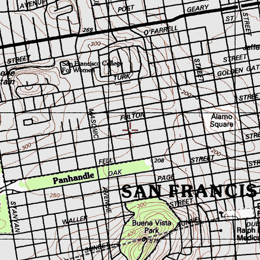 Topographic Map of Pacific Primary School, CA