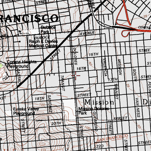 Topographic Map of Childrens Day School, CA