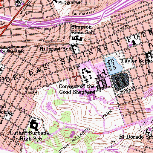 Topographic Map of Cornerstone Academy - Cambridge Campus, CA