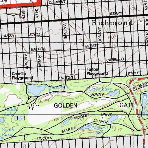 Topographic Map of Bais Menachem Yeshiva Day School, CA