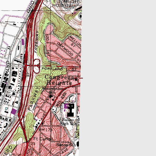 Topographic Map of Morning Star Baptist Church, DC
