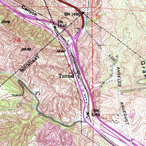 Topographic Map of Tunnel, CA