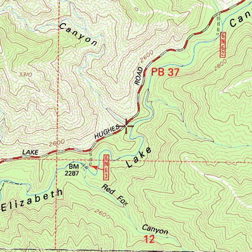 Topographic Map of Turkey Canyon, CA