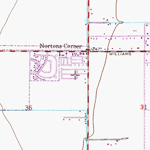 Topographic Map of San Tan Mobile Village, AZ