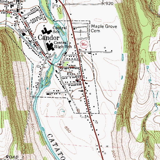 Topographic Map of Allen Memorial Baptist Church, NY