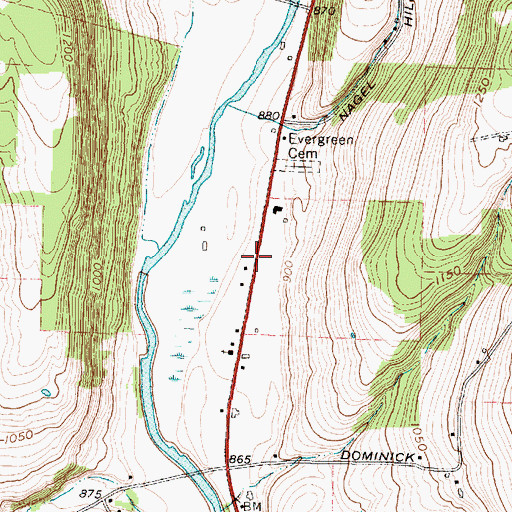 Topographic Map of Kingdom Hall of Jehovah's Witnesses, NY