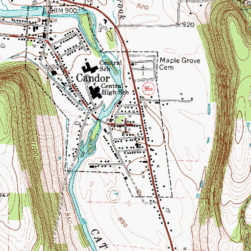 Topographic Map of Saint Marks Episcopal Church, NY