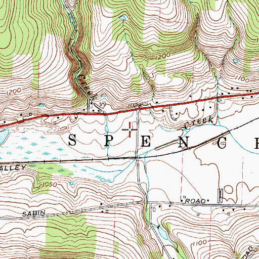 Topographic Map of Spencer-Van Etten High School, NY