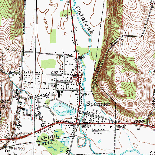 Topographic Map of Old Cemetery, NY