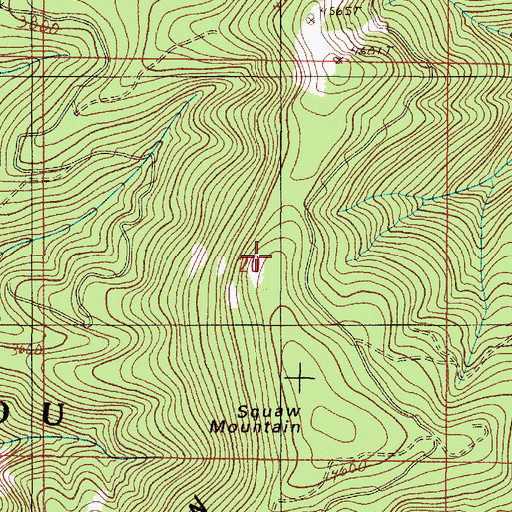 Topographic Map of Squaw Ridge, OR